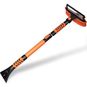 Zone Tech Ice Scraper and Extendable Brush 360° Snow Brush Head for Car Windshield Flexible Arm Ice Scraper  Tool Snow Removal - 1 of 4