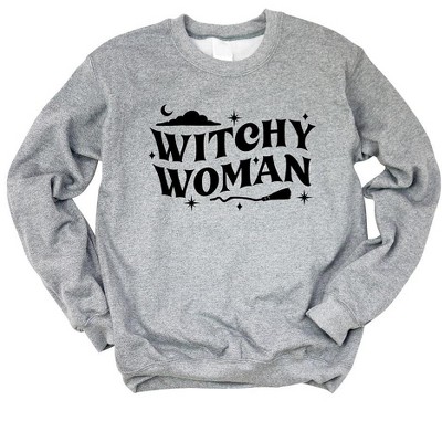Simply Sage Market Women's Graphic Sweatshirt Witchy Woman Broom