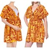 HAPPY BAY Women's Summer Beachwear Bathing Suit Wraps Loose Swing Swimsuit Cover Ups Tops for Women X-Large-XX-Large Red Floral - 3 of 4