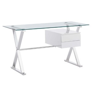 Modway Sector 56" Glass Top Glass Office Desk - 1 of 4