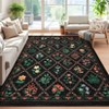 Washable Area Rugs Floral Print Floor Cover, Stain-Resistant Farmhouse Accent Carpet - 4 of 4