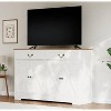 Modern Farmhouse Sideboard Buffet Cabinet with 2 Drawers & Adjustable Shelves, Large Kitchen Storage Cabinet, Dining Room Coffee Bar Organizer - 4 of 4