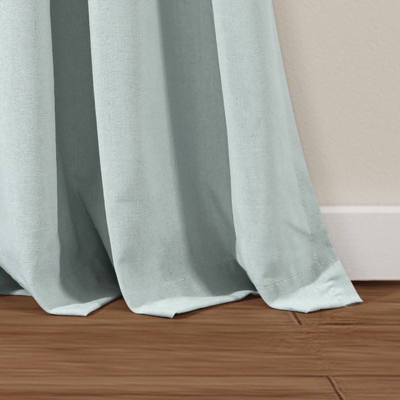 84"x40" Linen Button Pinched Pleat Light Filtering Window Curtain Panel - Lush Décor, 5 of 8