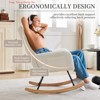 Nursery Rocking Chair, Living Room Glider Rocker for Breastfeeding, Comfy Accent Chairs for Bedroom, Plush Teddy Upholstered Armchairs Indoor - 3 of 4