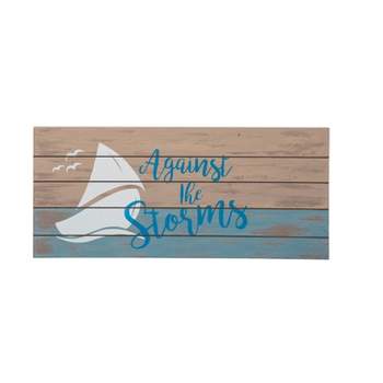Beachcombers Against The Storm Wall Plaque Wall Hanging Decor Decoration Hanging Sign Home Decor With Sayings 18 x 0.5 x 8 Inches.