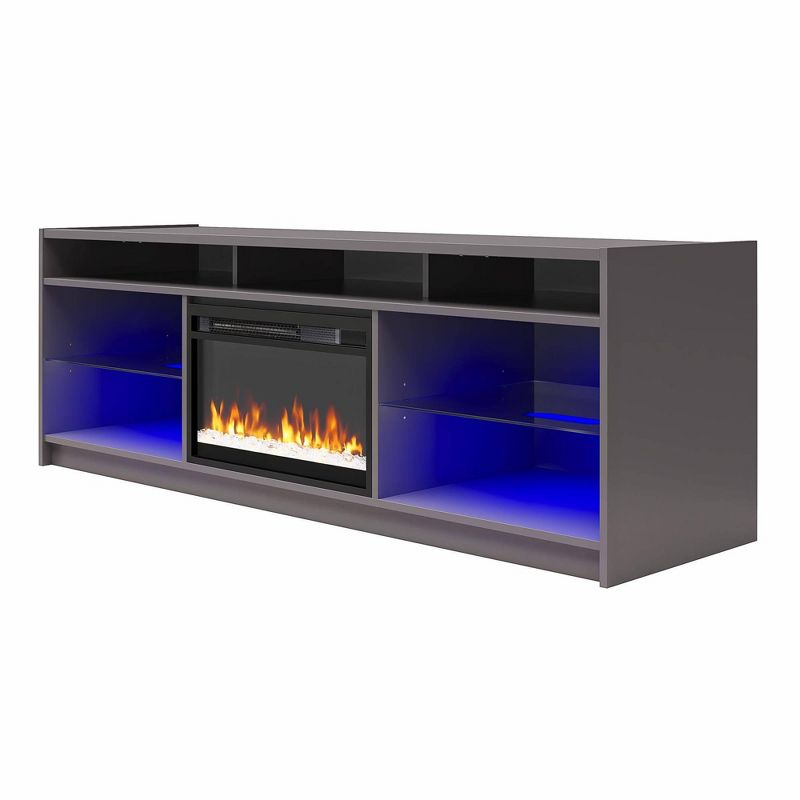 Sonara Fireplace TV Stand for TVs up to 75&#34; Graphite Gray - Room &#38; Joy, 5 of 8
