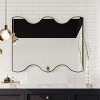 30" x 35" Rectangular Metal Framed Mirror with 2 Wavy Sides, Decorative Wall Mirror for Bathroom, Living Room, Bedroom 4Q-ModernLuxe - 2 of 4