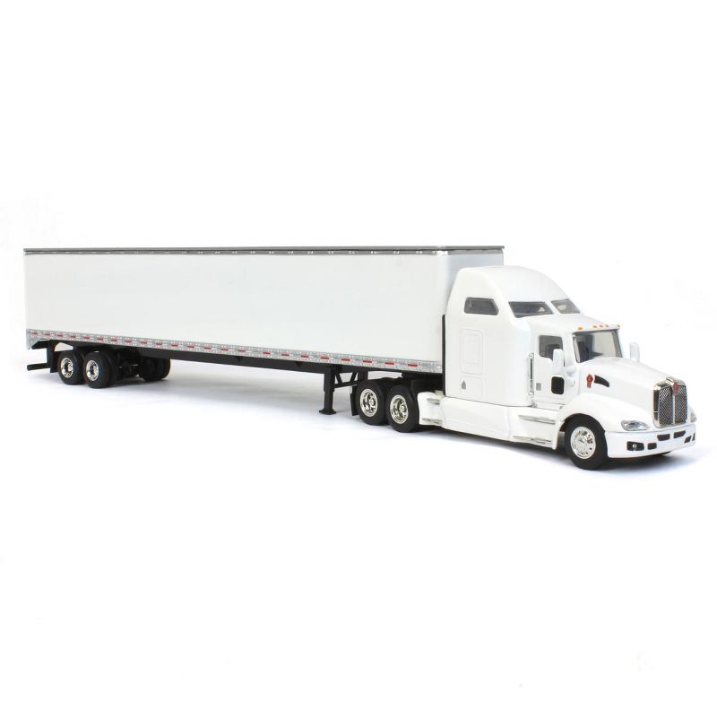 1/64 White Kenworth T660 Sleeper with Trailer with Double Rear Doors 37032, 2 of 6