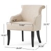CAVINAS Faux Leather Accent Chair with Mid-Height Backrest and Birch Wood Legs,Upholstered Living Room Chairs,Reading Chairs for Living Room - 3 of 4