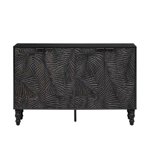 LIVAREEmlen 47.2'' Modern TV Stand with 2 Spacious Storage Space, Solid Wood Legs and Anti-tip Device For Living room, Up to 43'' - 1 of 4