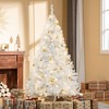 NAYSAYE 6ft Artificial Pencil Christmas Tree Slim Douglas Fir with 390 Realistic Branch Tips for Holiday Decor, White, 40.3"*40.3"*70.8" - 2 of 4