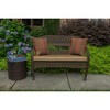 Casual Cushion Solid Sunbrella Fabric 1-Piece Indoor/Outdoor Wicker Bench Cushion, 43.5"W x 19.5"L - 2 of 4