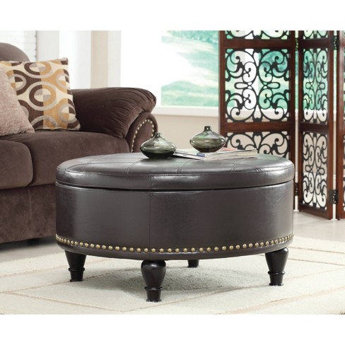 Augusta Storage Ottoman Bonded Leather Inspired By Bassett Target