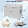 Cat Litter Box Enclosure Hidden Litter Box Cabinet w/Wooden Barn Door, End Table Style Indoor Cat House - 3 of 4