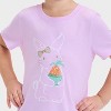 Toddler Girls' Bunny Graphic T-Shirt - Cat & Jack™ Light Purple - 2 of 4