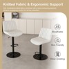 RISOKEYS Set of 2 Swivel Bar Stools - Adjustable Height (35.03-43.7 Inches), Backrest, Soft Knit Fabric for Kitchen, Bar Counter, Dining Room - 4 of 4