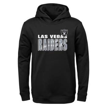 NFL Las Vegas Raiders Boys' Long Sleeve Performance Hooded Sweatshirt - Xs