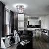 20" 4-Tier Erseka Chandelier with Clear Crystals Chrome Finish - EGLO: ETL Listed, Adjustable, Steel Body, No Bulbs Included - 3 of 4