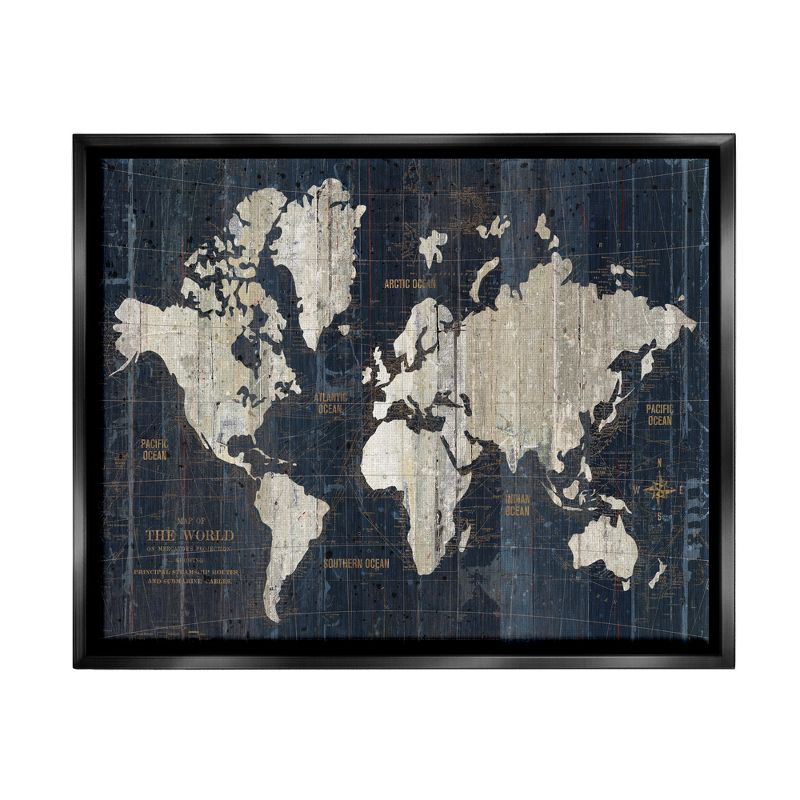 Stupell Industries Distressed Antique World Map Rustic Aesthetic, 1 of 7