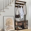 Costway 3-in-1 Coat Rack Industrial Hall Tree Shoe Bench Entryway Storage Shelf with Hooks - 4 of 4