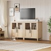 Sideboard Buffet Cabinet with Glass Doors, 29" Large Buffet Cabinet with Storage, Farmhouse Storage Cabinet Table for Kitchen Dining Room - 4 of 4