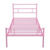 VECELO Twin/Full/Queen Metal Platform Bed Frame with Storage, Industrial Bed Frame with Headboard and Footboard, No Box Spring Needed, Easy Assembly - 2 of 4