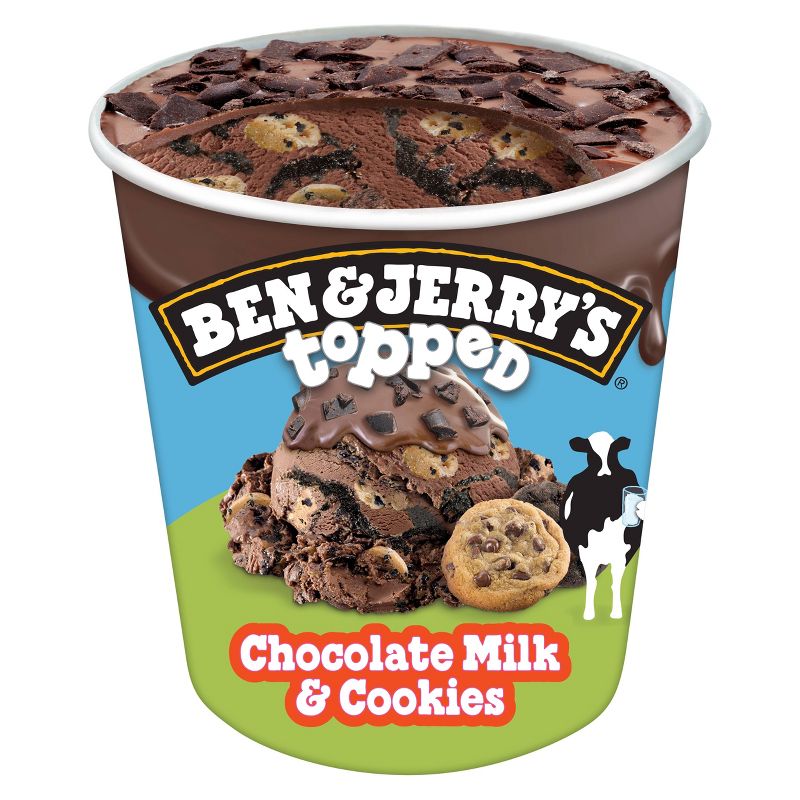 Ben &#38; Jerry&#39;s Topped Ice Cream Chocolate Milk &#38; Cookies - 1pt, 5 of 8
