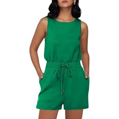 LEVEN SIXTEEN Casual Crewneck Sleeveless Romper