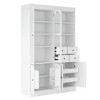 KTMBDW Pantry Cabinet, 75" High Freestanding Tall Cupboard Storage Cabinet with 4 Drawers, 3 Shelves, Pull-out Trays, for Living Room, Kitchen - 4 of 4