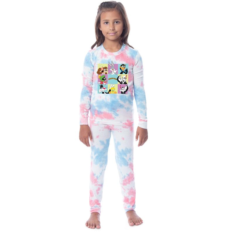 Looney Tunes Kids' Character Boys Girls 2 Piece Tight Fit Youth Pajama Set Multicolored, 1 of 4
