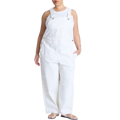 ELOQUII Women's Plus Size Denim Overalls