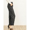 INSPIRE CHIC Women's Plaid Elastic Waist Casual Work Office Long Pants - 4 of 4
