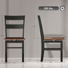 Aghana Digitals 2-Piece Rubber Wood Farmhouse Dining Chairs, Open Back Armless Design, - 2 of 4