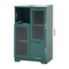 MDF painted Cabinet with Glass Doors and drawer, open storage space, White ,Bedroom, Living room - 4 of 4