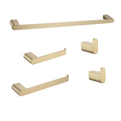 OUTSUPPLY 5 Pcs Premium Bathroom Set, Stainless Steel Wall Mounted Hardware, Towel Bar, Hooks