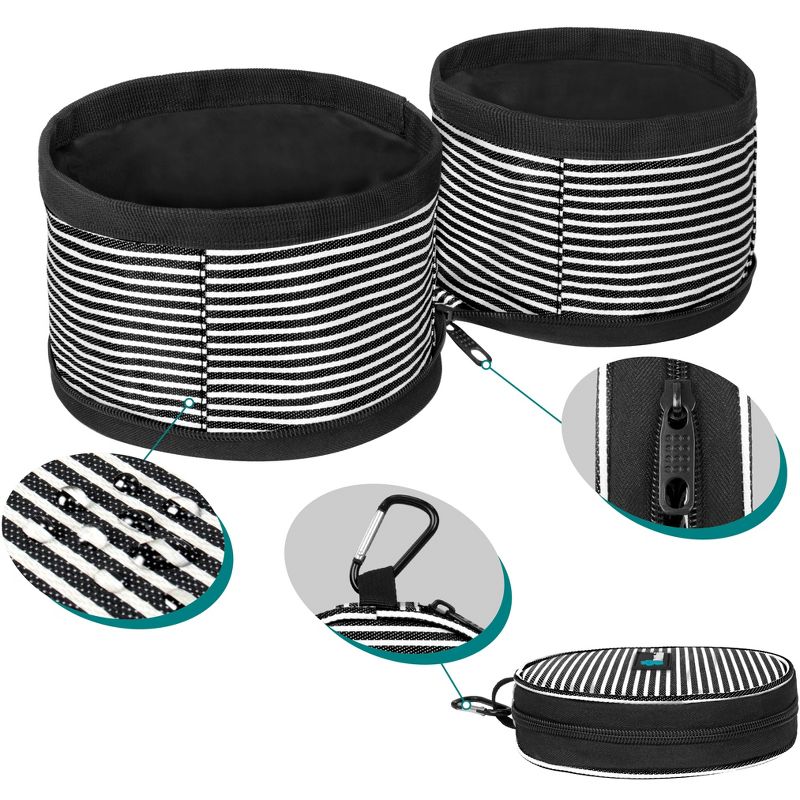 PetAmi Collapsible Dog Food and Water Bowls, 2 Travel Bowls, Portable Pet Dish No Spill, Foldable Lightweight BPA Free Leakproof, 3 of 8