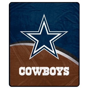 NFL Dallas Cowboys Gameball Ultra Soft Tailgate Throw Blanket - 1 of 2