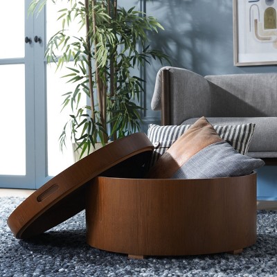 Rafaela Round Coffee Table - Natural Brown - Safavieh