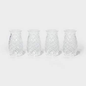 20oz 4pk Pineapple Cocktail Glasses - Sun Squad™