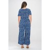 WEST K Women's Jana Plus Size Short Sleeve Knit Jumpsuit - 3 of 4