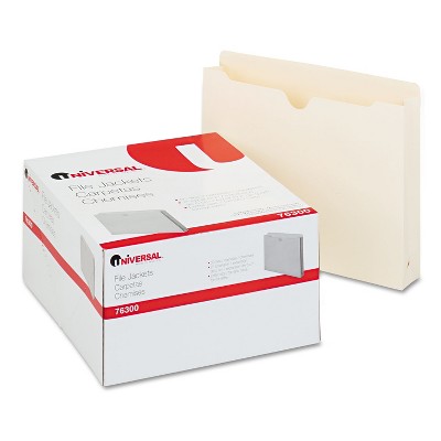 Universal Economical File Jackets with Two Inch Expansion Letter 11 Point Manila 50/Box 76300