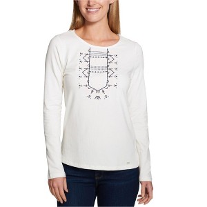Tommy Hilfiger Womens Embroidered Basic T-Shirt - 1 of 1