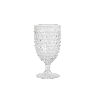 Chauncey Clear 14.2 oz Hobnail Handmade Glass Tumbler Set of 4