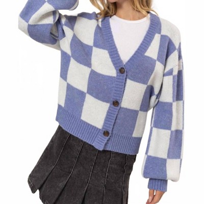 Women's Gia Checkered Cardigan - HYFVE