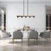 LNC Fagerlund 5-Lights 39.3" Modern Linear Oversized Kitchen Island Pendant Lightsing, Gold and Black with Clear Glass - 4 of 4