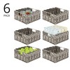 mDesign Woven Farmhouse Pantry Food Storage Bin Basket Box - 3 Pack - Gray Ombre - 2 of 4