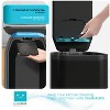 Home Zone Living 13 Gallon Slim Stainless Steel Kitchen Trash Can with CleanAura Odor Control and Soft Close Lid, Black - 2 of 4
