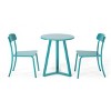 Outdoor Patio Dining Set, 3 Pcs Dining Set with Chairs and Table, Furniture Set for 4 People, Dining Table Set with Steel Frame-Coolbibila - 3 of 4