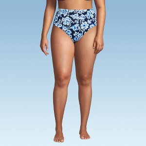 Lands' End Women's Cheeky High Waisted Bikini Bottoms - 1 of 3