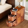 Kumasinova Mid-Century Modern Nightstand with 2 Drawers,Vintage Wooden Bedside Table,Versatile Side Table,100lbs Total Capacity,25lbs/Drawer - 2 of 4